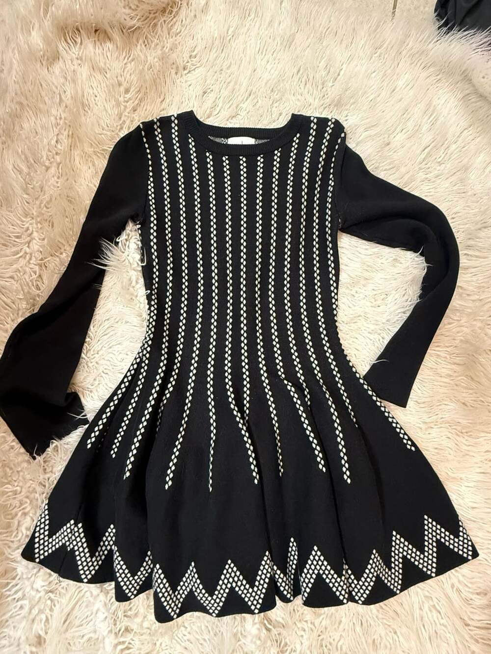 J by J.O.A. Small Black and White Knit Dress